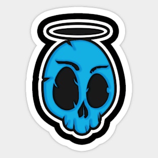 skull blue angel Sticker